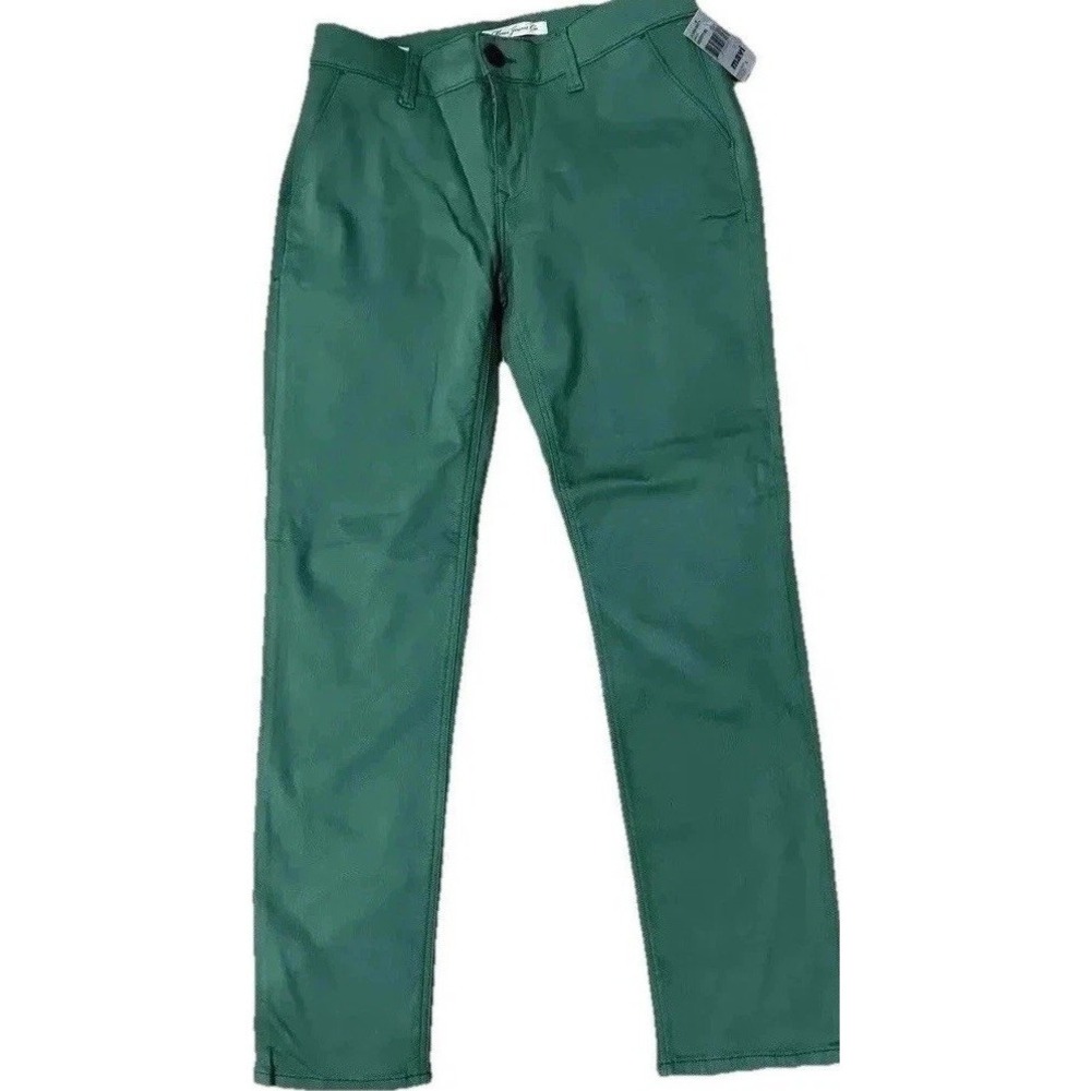 New Mavi Women's Pants Size 27 Waist Green Denim Stretch 28" Inseam 9" Rise